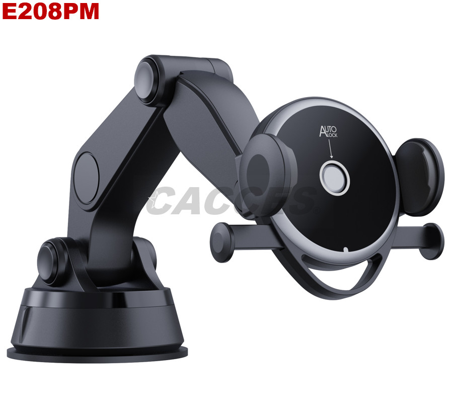 E208PM New Phone Mount for Car off-Road Level Rotatable Suction Cup 3in1 Press-Button Arm Release Holder Universal Cell Phone Holder Mount Dashboard Windshield Desktop